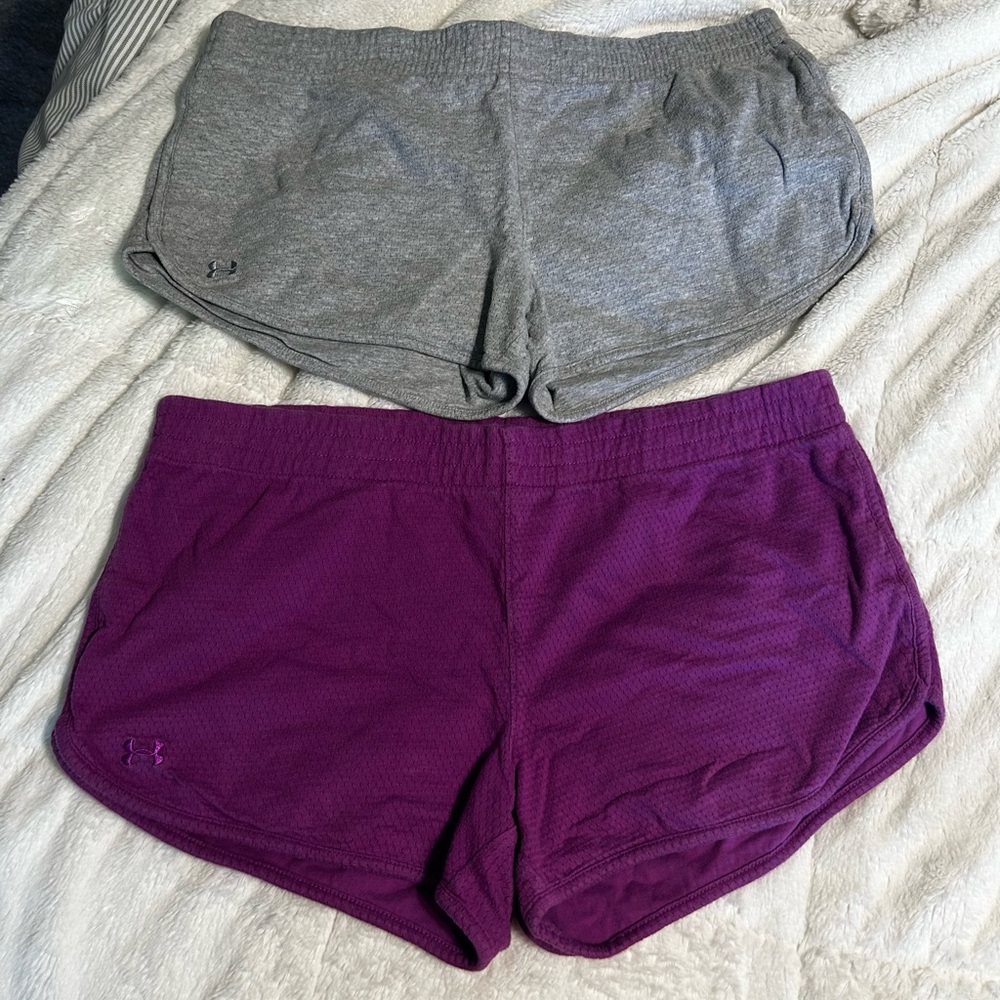 Under Armour Women's Gray and Purple Shorts